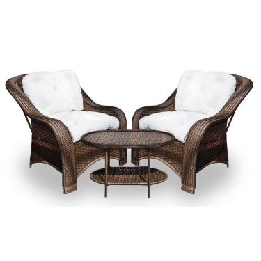 Imagem de Conjunto de Poltronas Fibra Sintética e 1 Mesa Centro