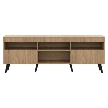 Imagem de Rack Retrô Para Tv Até 65´´ Com 2 Portas Rustic/Branco