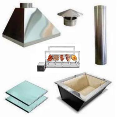 Imagem de Churrasqueira Completa 1 Duto Grill Giratório 1039 G