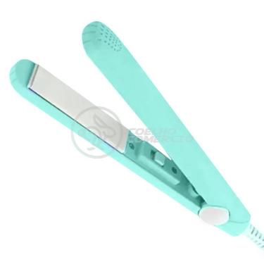 Imagem de Mini Chapinha Prancha Portátil Bolsa17cm Bivolt Azul