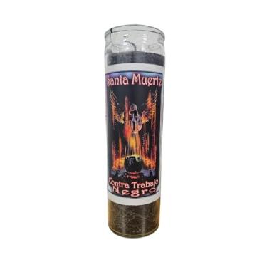 Imagem de Santa Muerte Contra Trabajo Negro Veladora Preparada/Holy Death Against Black Magic Prepared Candle