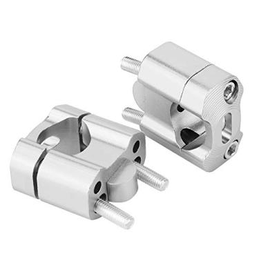 Imagem de Adaptador DE Riser DE Guidão DE par DE Pares 22mm/28mm 1/8in 7/8in MONTAGEM GLAMPS CLAMPS CNC LEVILO DE ALUMINO PARA CRIOTE CRIPER CHOPER CUSTO Bobber Bobber Cafe Dirt Pit Bike (Prata)