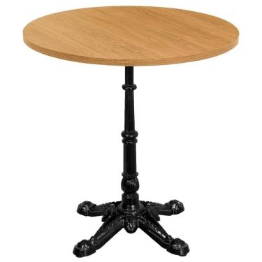Imagem de Base De Mesa Apus Em Ferro Preto 75 Cm (alt) Tampo Mdp Redondo Samba 60 Cm (larg) X 2,5...