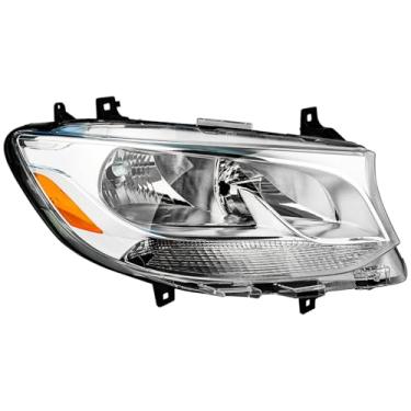 Imagem de OLLEN Conjunto de farol, compatível com Mercedes Benz Sprinter 1500/2500/3500 2019-2022, farol de halogênio com refletor âmbar, lado direito do passageiro