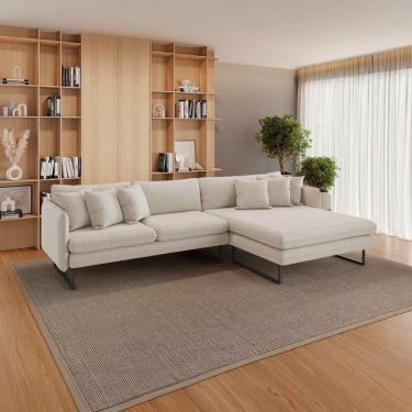 Imagem de Sofá 5 Lugares Linho 92cm X 284cm Ricco Cru