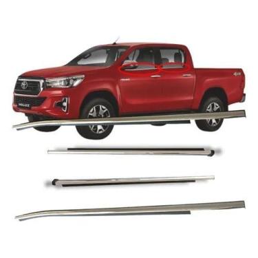 Imagem de Kit 4 Pestana Externa Cromada Toyota Hilux 2016 até 2024 - TCP