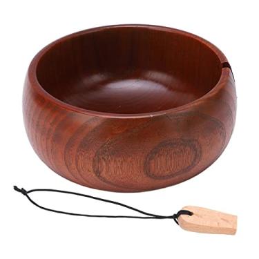 Imagem de AYNEFY Knitka Yarn Bowl Durável Pistão de Madeira para Fazer crochê, Portátil para a Maioria Dos Cenários