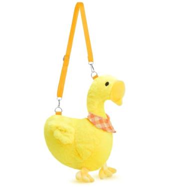 Imagem de Saintrygo Bolsa de galinha de galinha, bolsa de ombro fofa, presente de animal engraçado para o Natal para mulheres, Amarelo, 17.5 x 4.3 x 11.4 inches