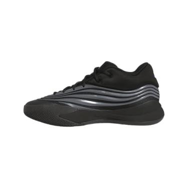 Imagem de adidas Tênis de basquete unissex adulto Dame X, Preto/ferro metálico/azul lúcido, 11.5 Women/10.5 Men