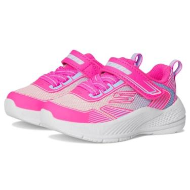 Imagem de Skechers Tênis feminino Microspec Advance-Oasis Poi, Rosa choque/Multi, 10 Toddler