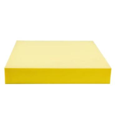 Imagem de Espuma D33 Amarela 120cm x 60cm 10cm de espessura para assento de sofa cama encosto