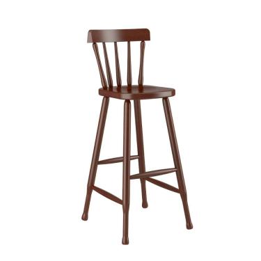 Imagem de Banqueta Bar Alta Castanho Acetinado Madeira Maciça Piratini