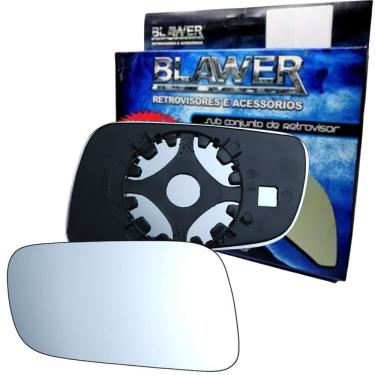 Imagem de 97008 - Vidro Espelho Retrovisor Lado Direito Com Base Gol Saveiro Parati G3 2000 a 2004 - Blawer