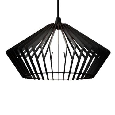 Imagem de Luminária Teto Tipo Pendente Dejavu Mdf Completa - Luminária Teto Tipo Pendente Dejavu Mdf Completa - Cor:preta