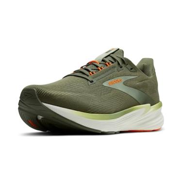 Imagem de Brooks Tênis de corrida e caminhada masculino Revel 8 Neutral, Oliva/chá/laranja, 38