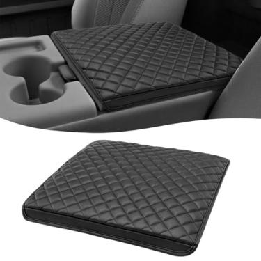 Imagem de KBH Capa de apoio de braço para console central para Ford F250 F350 2011-2016 Super Duty, protetor de almofada da tampa do console médio, couro de vinil, antiarranhões, preto (serve apenas para