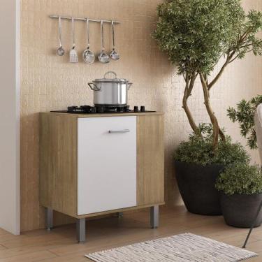 Imagem de Balcão Para Cooktop 4 e 5 Bcs 120 - JAELI, Carvalho Dakar / Branco