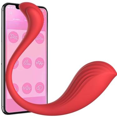 Imagem de Vibrador de Casal Controlado Por Aplicativo á Controle á Distância Com 11 Modos de Vibração Macio Em Silicone Á Prova De Água Recarregável Via Usb Massageador Elétrico Intt