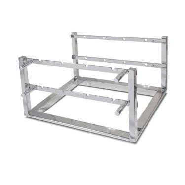 Imagem de Suporte de Espetos em Aço Inox para Churrasqueira - JX Metais