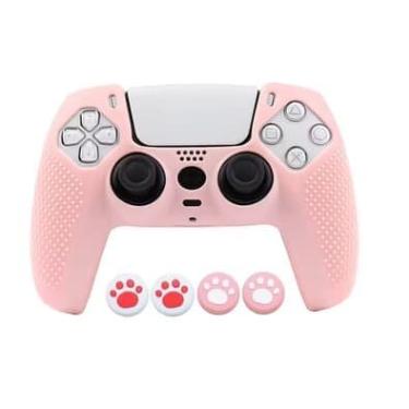 Imagem de Capa Controle Dualsense Ps5 Rosa Pastel Antiderrapante