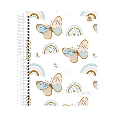 Imagem de Agenda 2025 Espiral Kbom 160 Folhas 164 x 123 mm - ANIMATIVA - Estampas diversas
