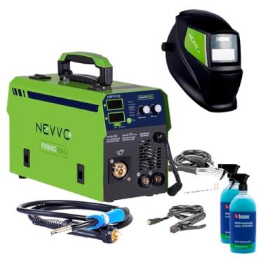 Imagem de Máquina Inversora De Solda Fixmig1665 Bivolt 160a Mig Com E Sem Gás 3 Em 1 Mma Tig NEVVO + Máscara de Solda Com Automática MSN1200 + 2 Antirrespingos Splash Plus 500ml
