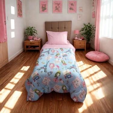 Imagem de Edredom Cama Solteiro Dupla Face Infantil Diversas Estampas - ENTROU C