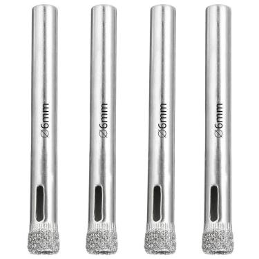 Imagem de Serra Copo Diamantada 6Mm Porcelanato Vidro Mármore 04 Un