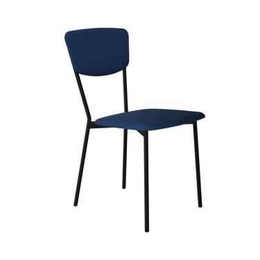 Imagem de Cadeira Vintage Retrô Fixa C-4 Pés 425 X505 X 830 Mm C-1 Un. Cy.azul Jeans Azul Jeans City