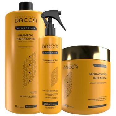 Imagem de Kit Profissional Hidratação E Cauterização Capilar 3 Produtos - Dacca 