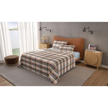 Imagem de Jogo de Cama 100% Algodão Casal Estampado Gaia 2,20 m x 2,40 m Com 4 peças