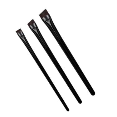 Imagem de Kit 3 Pincéis Profissionais Chanfrados para Sobrancelha e Henna | Delineador Olhos | Pincel Preciso para Maquiagem | Ideal para Profissionais e Iniciantes - PJAT