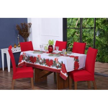 Imagem de Toalha Para Mesa Natal de 04 Lugares 1.40 Oxford OFERTA! - Bordados Ca