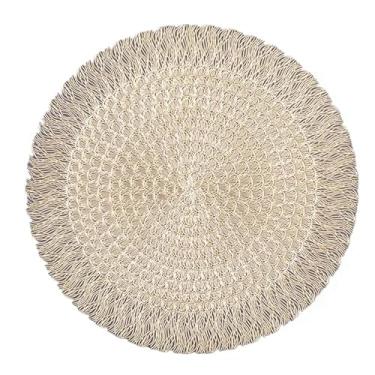 Imagem de Suplat de Mesa Jogo Americano Redondo Até 10 PeçAs Mesa Posta(DOURADO-L,8 UNIDADES)