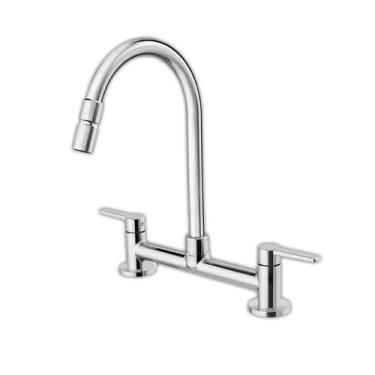 Imagem de Misturador de Cozinha Docol Gali De Mesa Cromado Bica Móvel 360 Suport