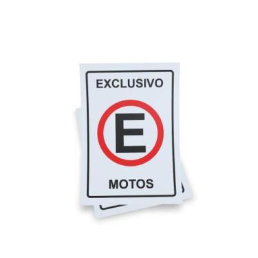 Imagem de Kit 3 Placas sinalização 15x21cm EM PVC PL(452) - Tema: Exclusivo Moto