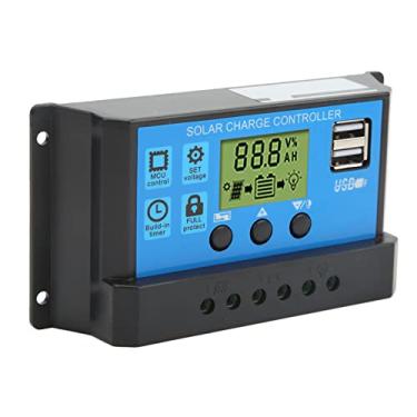 Imagem de Domary Controlador de Carga Solar, Regulador de Carga Fotovoltaica USB PWM Com Tela LCD, 12V 24V, para de Geração de Energia Solar (10a)