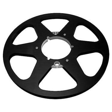 Imagem de Carretel de Fita Vazio de 1/4 de 10 Polegadas 6 Furos Resistência Ao Resistente à Corrosão Carretel de Fita Vazio de Alta Resistência para Toca-fitas de Carretel (Preto)