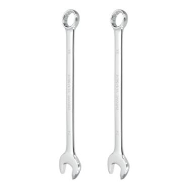 Imagem de HARFINGTON 2 peças chave de combinação de 24 mm caixa métrica de 12 pontos e chave inglesa de extremidade dupla CR-V de extremidade aberta para reparo de máquinas de móveis de tubos automotivos, faça