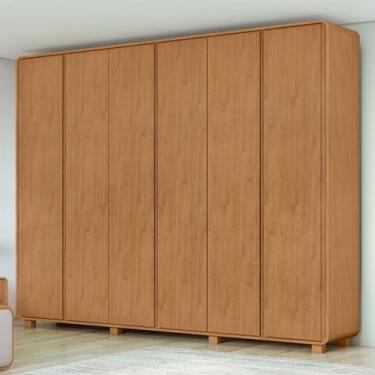 Imagem de Guarda-roupa Casal 6 Portas com Pés 100% Mdf Loop - Móveis Lopas