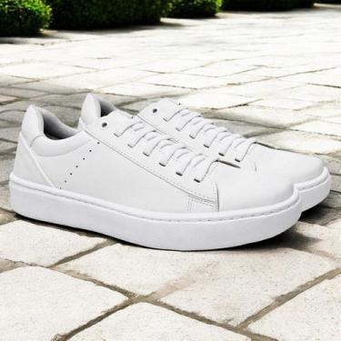 Imagem de tênis Sapatênis Casual masculino conforto Leve  - Giolo, Branco, 41