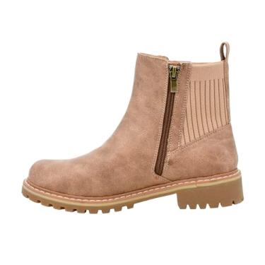 Imagem de Corkys Footwear Bota Chelsea feminina Dont Be Difficult, com um zíper lateral duplo, parte superior da meia, uma sola saliente e uma palmilha acolchoada confortável para usar o dia todo, Arena, 40