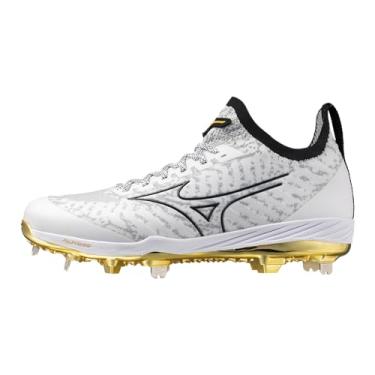 Imagem de Mizuno Chuteira masculina Dominant Knit 2 Low Metal, Branco/Ouro, 42