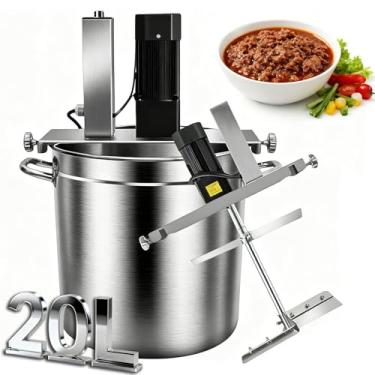 Imagem de Agitador automático comercial, misturador automático de alimentos, misturador de panela, velocidade ajustável de 20L/25L, motor de cobre, para sopa, molho de pimenta, bebida, geleia, mingau