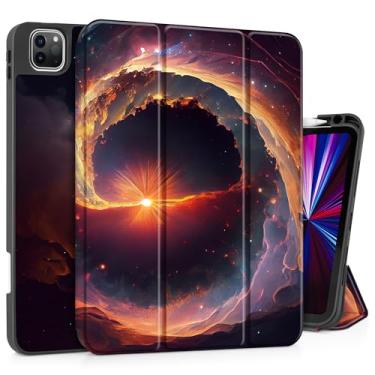 Imagem de Tuiklol Capa para iPad Pro de 11 polegadas para 4ht/3ª geração 2022 2021, capa magnética inteligente com capa traseira de TPU macio, suporte para lápis, despertar/hibernar automático para iPad 11''