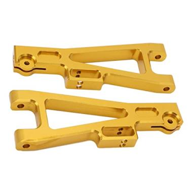 Imagem de Domary Alumínio Liga de Alumínio Braços de Suspensão Inferior para o Carro JLB 1/10 RC, Desempenho Estável, Corrida Suave, Durável, 2 Braços Traseiros da Parte Traseira da Embalagem, (Dourado)