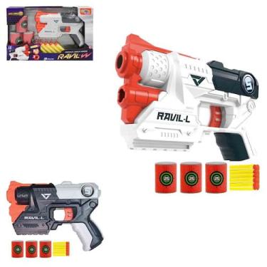 Imagem de Pistola Brinquedo Lança Dardos 9 Peças - Sortida - WELLMIX