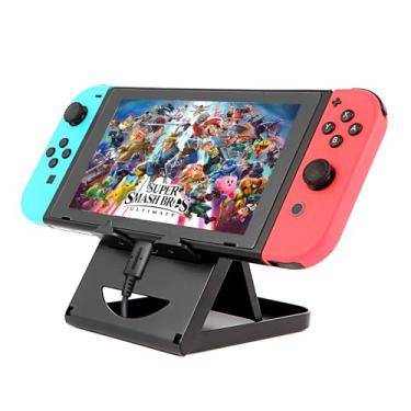 Imagem de Gbrand Suporte Para Nintendo Switch/Switch Lite, Dobrável, Ajustável E Portátil, De Mesa Jogos Console N-Switch, Com Carregamento, Compatível Ipad/Mini/Ipad Pro Air, Smartphone Kindle