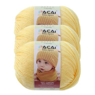 Imagem de Fio macio para bebê, 30% alpaca 70% poliéster, hipoalergênico, lavável, lavável na máquina, lã de bebê, ideal para tricô, crochê, cobertores de bebê, roupas e acessórios para recém-nascidos, 50 g por