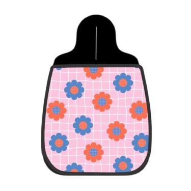 Imagem de Lixeira De Carro Organizador Lixinhocar Flores Rosa Xadrez Grid